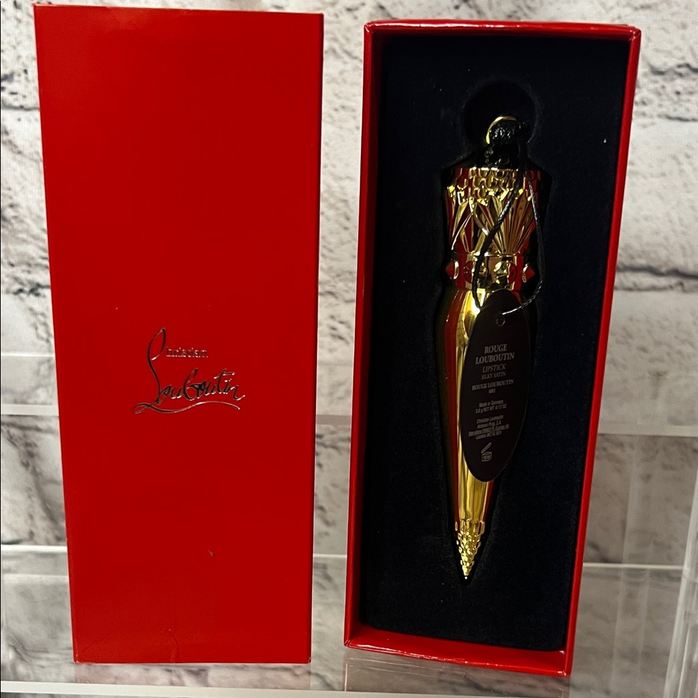 NIB! Christian Louboutin Lipstick in Amazing Gold packaging